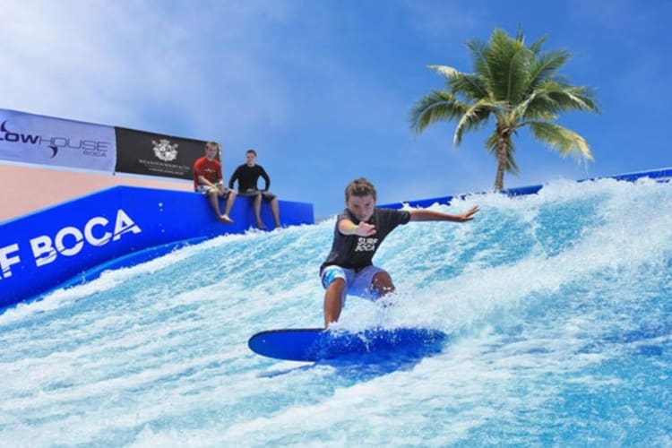 riding the wave At Boca Surf